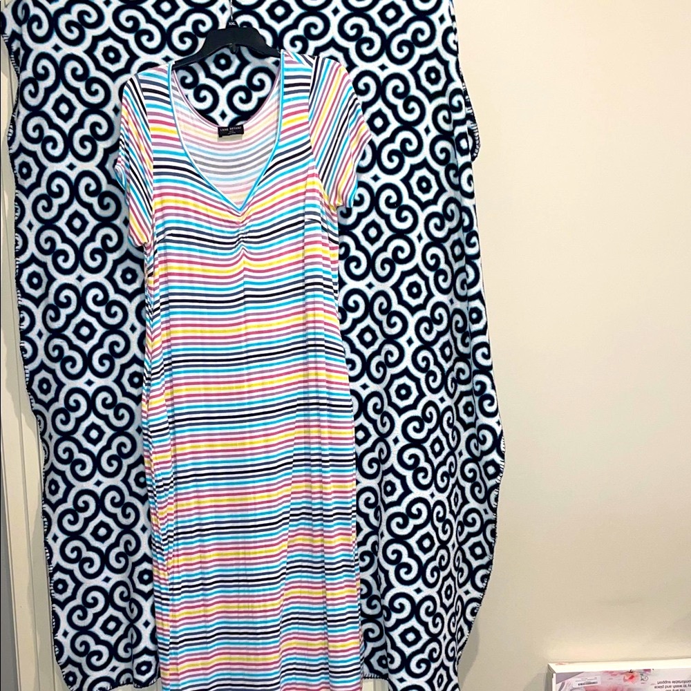 Lane Bryant Colorful Striped Maxi Dress